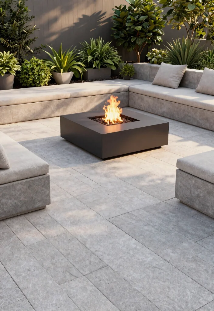 9 Elegant Fire Pit Concepts: Backyard Paver Patterns to Try 38 9 Elegant Fire Pit Concepts Backyard Paver Patterns to Try 8. Simple Rectangular Patterns 0