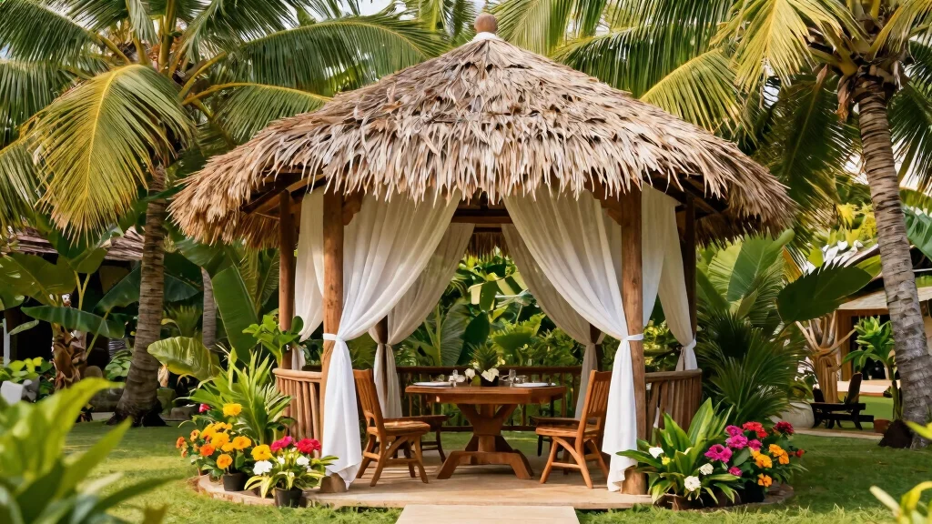 9 Exotic Tropical Gazebo Ideas Surrounded by Palm Trees