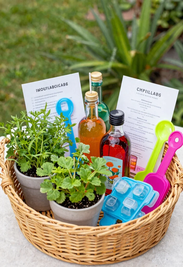 9 Fun Fire Pit Gift Basket Ideas for Housewarming Parties 34 9 Fun Fire Pit Gift Basket Ideas for Housewarming Parties 4. Garden Cocktails Basket 0
