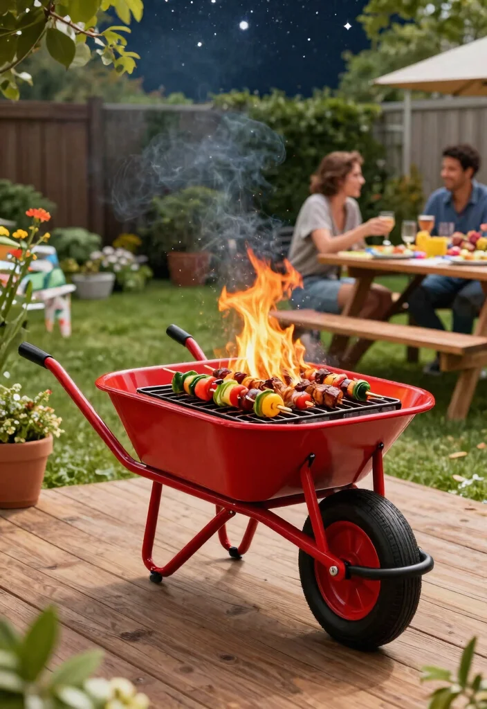 9 Functional Fire Pit Grill Ideas for BBQ Lovers 3 9 Functional Fire Pit Grill Ideas for BBQ Lovers 3. Wheelbarrow Fire Pit A Unique Twist 0