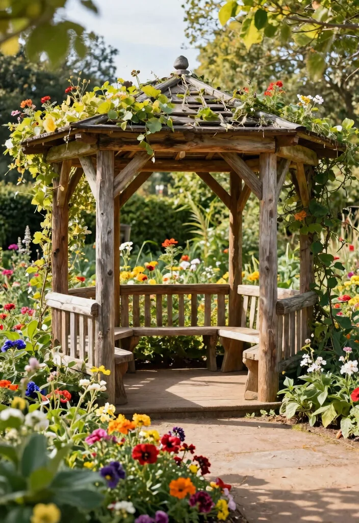 9 Sturdy Gazebo Frame Ideas for DIY Builders 47 9 Sturdy Gazebo Frame Ideas for DIY Builders 7. Rustic DIY Gazebo Frame 0