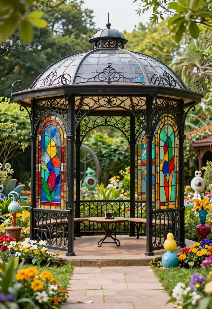 9 Sturdy Gazebo Frame Ideas for DIY Builders 59 9 Sturdy Gazebo Frame Ideas for DIY Builders 9. Artistic Gazebo Frame 0