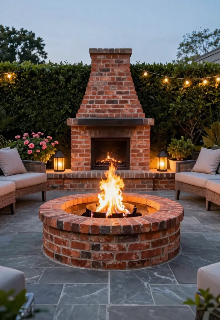 9 Timeless Rustic Fire Pit Ideas for a Farmhouse Backyard 3. Rustic Brick and Mortar Fire Pit 0