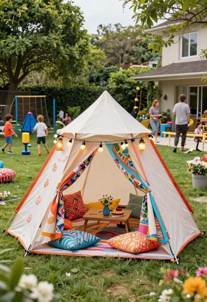 9 Versatile Backyard Canopy Gazebo Ideas for Events 3. Chic Canopy Tent for Casual Gatherings 0