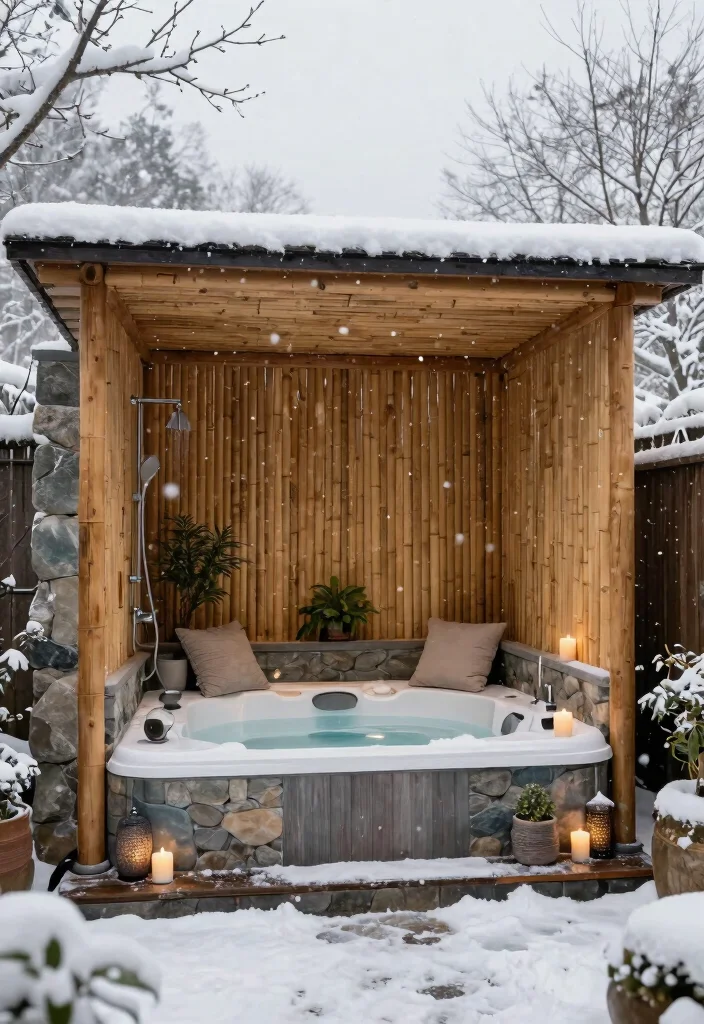 9 Warm Hot Tub Enclosure Ideas to Beat the Cold 5. Spa like Shelters 0