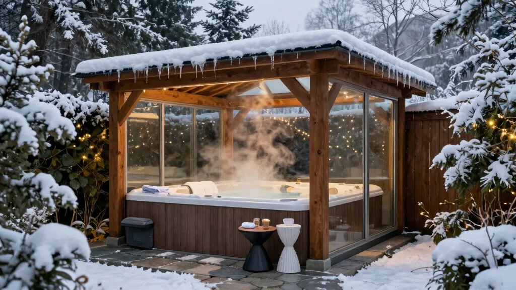 9 Warm Hot Tub Enclosure Ideas to Beat the Cold